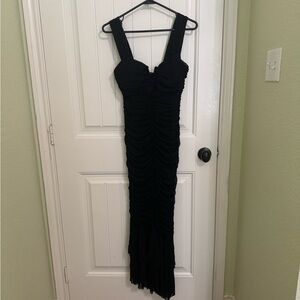Hello Molly Black Ruched Maxi Dress